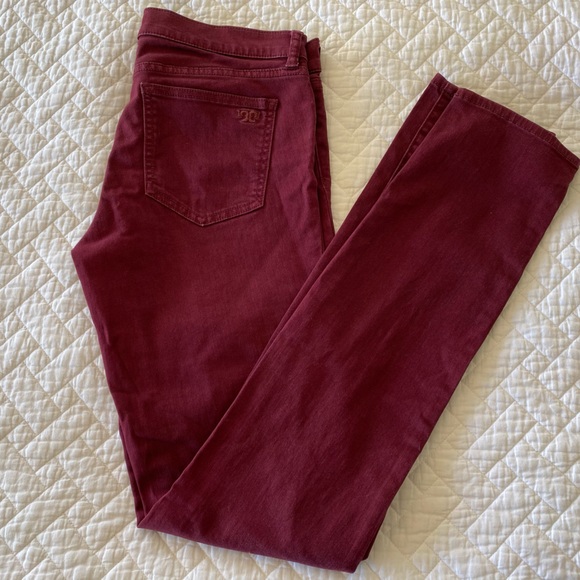 Tory Burch Denim - Tory Burch Super Skinny Jean in Burgundy